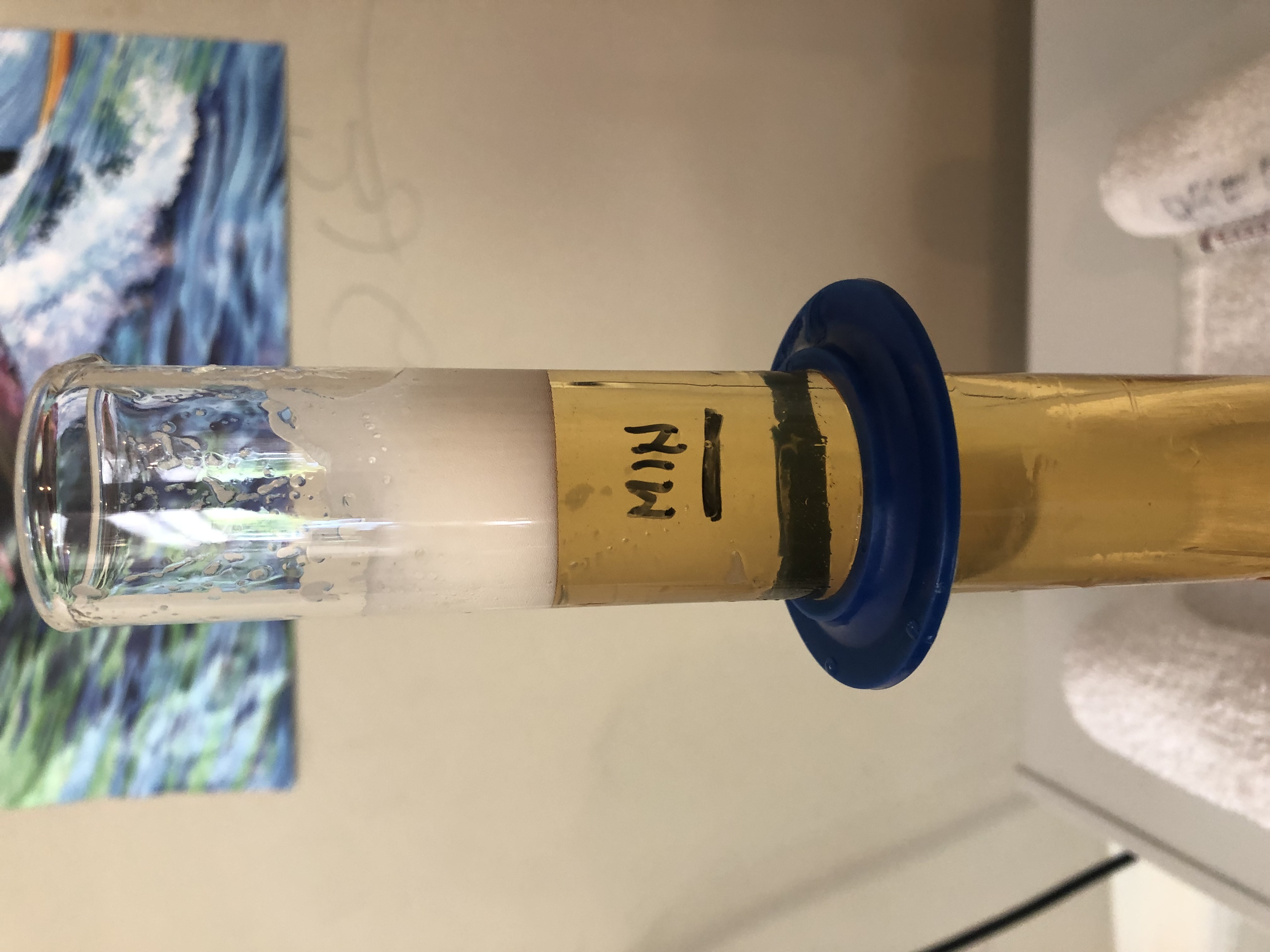 Good pour into hydrometer tube