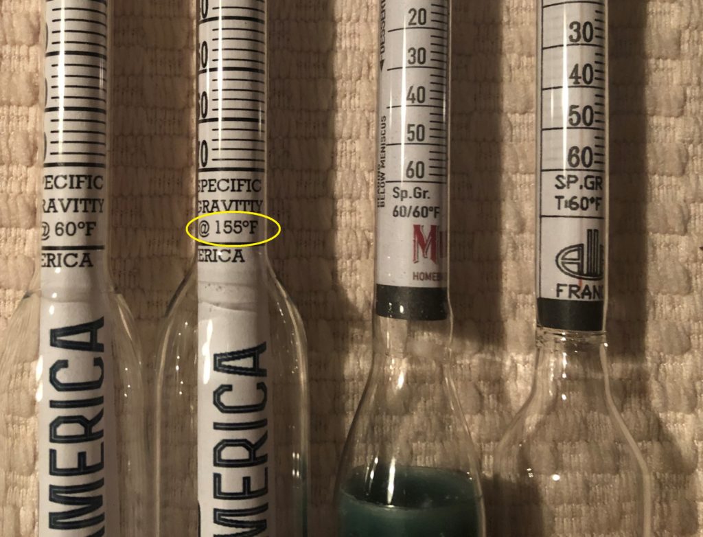 One hydrometer saying 94% humidity, and the other saying 84